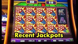 JACKPOT HANDPAYS Piggy Bankin Superlock Eureka Buffalo Gold Slots [upl. by Amadeo]