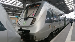 SBahn Mitteldeutschland Mitfahrt von Leipzig Hbf bis Halle Saale Hbf in der Br1442 auf der S5X [upl. by Elijah]