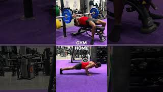 Home vs Gym 💯 workouttips fitnesstips fitness [upl. by Ashil]