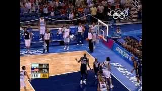 Argentina Shock USA in Mens Basketball  Athens 2004 Olympics [upl. by Philine]