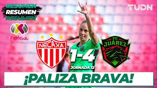 Resumen y goles  Necaxa 14 Juárez  Liga Mx Femenil  CL2024 J12  TUDN [upl. by Ednihek]