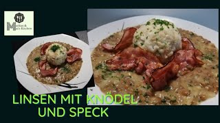 Linsen mit Knödel und Speck Lentils with Whitebread dumplings and Bacon linsen knödel [upl. by Lemay153]