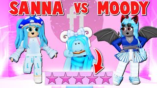 Sanna vs Moody in fashion famous Polly decides who WINS  Roblox [upl. by Wilser]