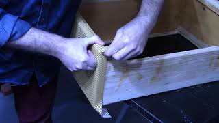 How to make clean corners on an amp or speaker cabinet covering [upl. by Mont]