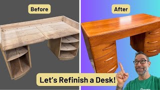 Transforming A Retro Heywood Wakefield Desk With A Stunning New Look [upl. by Malin]