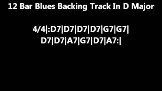 12 Bar Blues Backing Track In D Major [upl. by Eiser]