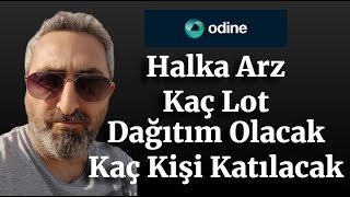 Odine Teknoloji Halka Arz Kaç Lot Dağıtım Olacak Katılımcı Sayısına Göre Ne Kadar Para Lazım [upl. by Eixel]