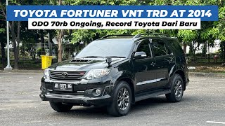 TOYOTA FORTUNER VNT TRD AT 2014 KM 70rb Record Resmi [upl. by Roanna]