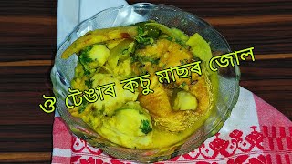 ঔ টেঙাৰ গুণাগুণ জানো আহক ll কচু মাছৰ টেঙা জোল ll Fish curry in Assamese [upl. by Edmunda]