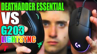 Razer Deathadder Essential vs Logitech G203 Lightsync  Obvious Gaming Mouse Comparison [upl. by Beattie103]