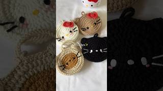 NO SEW crochet pouches ✨💗 crochetideas crochet amigurumi diy handmade craft hobby yarn [upl. by Llemmart607]