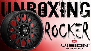 Vision Rocker 20x12 51 Satin Black Wheel Rim Unboxing [upl. by Audris]