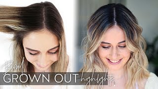 How to blend grown out highlights into balayage using three different hair color techniques [upl. by Sima]