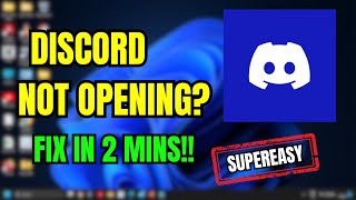 Fix Discord Not Opening on Windows 1110 Easy Solutions [upl. by Fulton]