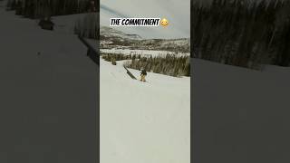 I was puckered watching this 😅 snowboarding snowboard skiing ski flip [upl. by Nolrev645]