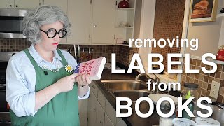 How to remove labels from books [upl. by Latnahs232]