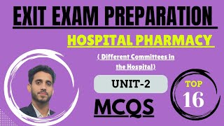 Unit 2  MCQs  Different Committees in hospital Pharmacy  Questions with answers  in Hindi [upl. by Nnyrat]