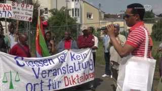 Dr Tadios Tesfu Protest gegen das Eritrea Festival in Gießen [upl. by Karalynn]