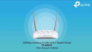 300Mbps Kablosuz N USB VDSL2 Modem Router TDW9970 Kurulum Videosu [upl. by Disario748]