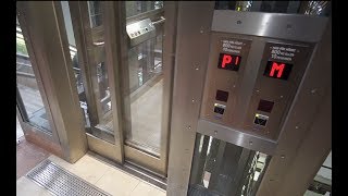 Sweden Stockholm City train  subway station 4X SMW elevator rides  going down to platform level [upl. by Mil]