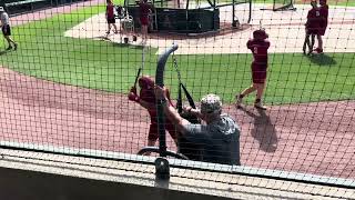 Video from Arkansas baseball practice  2024 Fayetteville Regional [upl. by Arvie]