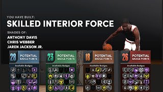 RARE BUILD  SKILLED INTERIOR FORCE NBA2K22 NEXT GEN BEST BIG MAN PF BUILD W HOF POSTERIZER [upl. by Boyse564]