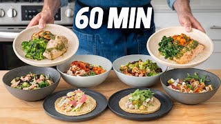 How I Cook 20 Healthy Meals in 1 HOUR [upl. by Olen]