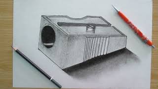 How To Draw Sharpener 3D Sharpener Drawing By 3D Art [upl. by Erv]