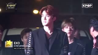 🔵 HD EXO  MBC Show Champion 쇼챔직캠 Manila 2018 Red Carpet CU [upl. by Enalb806]