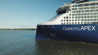 Celebrity APEX departure  RCCLCelebrity Cruises from SAINTNAZAIRE [upl. by Nowtna96]