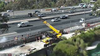 Warringah Freeway Upgrade time lapse  Wednesday 11 September 2024 [upl. by Assed]