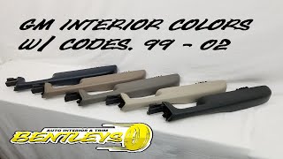 1999  2002 GM INTERIOR COLORS RPO TRIM CODE COMPARISON CHEVY GMC SILVERADO SIERRA TAHOE SUBURBAN [upl. by Lusa]