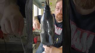 wicking resin through carbon fiber to make a prosthetic socket carbonfiber satisfying prosthetics [upl. by Ainivad]