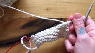 How To Start A New Row In Knitting with 2 different castons [upl. by Krug]