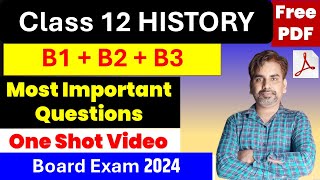 Class 12 history most important questions One short video I board exam 2024 I Long Questions [upl. by Otha]