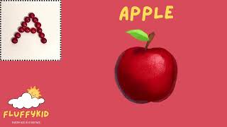 Best Simple Learning for Kids  Learn 5 new words with Alphabet A  Daily Learning Series Fluffykid [upl. by Parry]