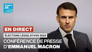 Élections législatives 2024  suivez la conférence de presse dEmmanuel Macron en DIRECT [upl. by Terpstra507]