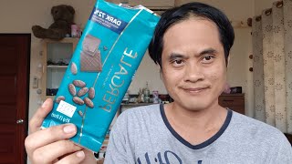 รีวิวดาร์คช็อกโกแลตบาร์ dark chocolate bar ตราเพอกาเล่ pergale [upl. by Emirak591]