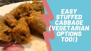 Easy Stuffed Cabbage Romanian Sarmale Traditional amp Vegetarian [upl. by Sairu]