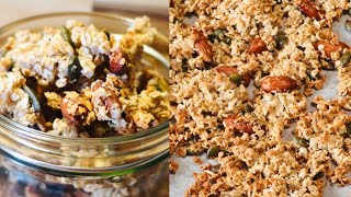 Gesundes Knuspermüsli Rezept Müsli selber machen OHNE ZUCKER das beste Granola Rezept [upl. by Naivatco343]