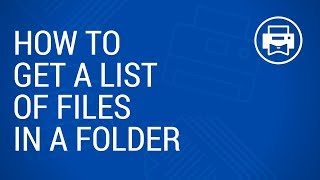 How to get a list of files in a folder and print them [upl. by Niad]