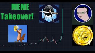 CRO MEME Coins Live Charts Featuring CAW and KREES [upl. by Chambers]