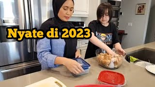 Masak Spaghetti Saus KejuBumbu Ayam Goreng Dan Nyate Live Tanpa Cut [upl. by Etteyniv]