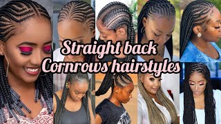 superb Cornrows hairstyles for women  Straight back Cornrows hairstyles  Cornrow styles [upl. by Krystyna]