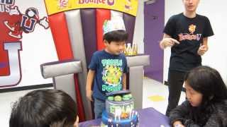 Singing Happy Birthday to Ethan at Bounce U [upl. by Sehguh]