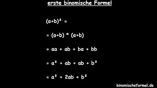 Binomische Formeln  erste  Tutorial [upl. by Ernesta942]