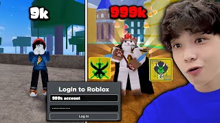 NOXUSS Thử Thách ACC Blox Fruit 9K VS 999K PVP VÀ CÁI KẾT NHẬN TRÁI ÁC QUỶ VĨNH VIỄN  Roblox [upl. by Leiram145]