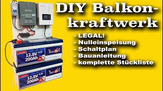 ☀️ DIY Solaranlage mit 5kWh Speicher  Schaltplan Stückliste  michaswerkstatt [upl. by Hiltan387]