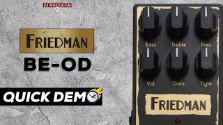 Metallica Riff  Pedal Friedman BEOD “Flash Tone Demo” [upl. by Yedarb]