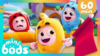 Minibods NEW Yes Yes Vegetables  Eat Your Greens  Baby Oddbods Marathon  Funny Cartoons for Kids [upl. by Nairdad]